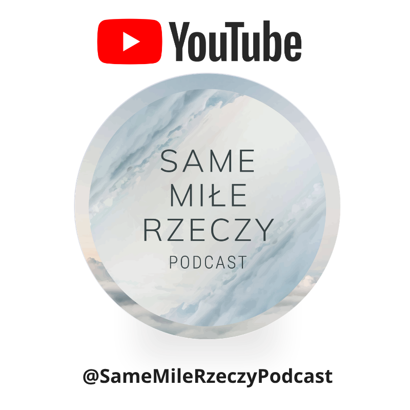 yt-smr-youtube Logo Same Miłe Rzeczy Podcast z logotypem YouTube i nazwą profilu @SameMileRzeczyPodcast – odnośnik do darmowych medytacji na YouTube